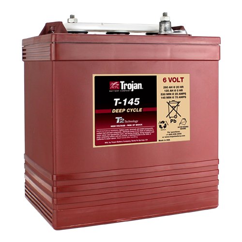 Trojan T145 6 Volt, 260 AH Deep Cycle Battery - 2 Pack