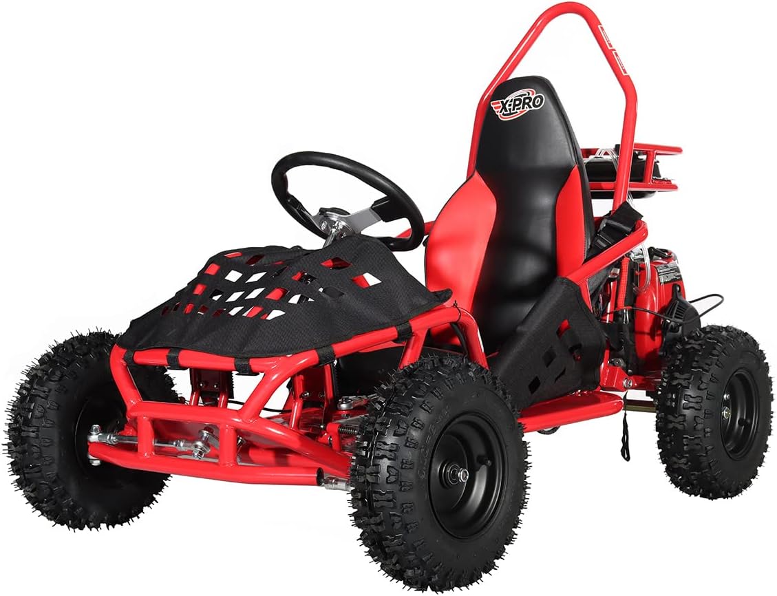 X-PRO Rover 50 Go Kart with Pull Start, Rear Disc Brake with 6" Wheels!