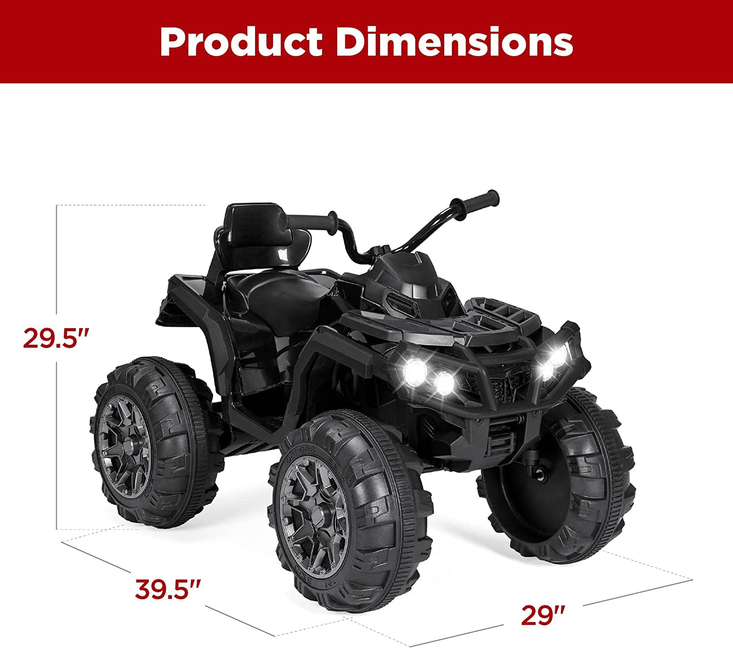 12V Kids Ride-On Electric ATV, 4-Wheeler