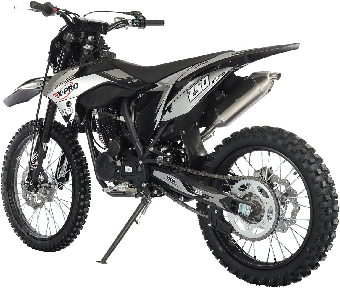 X-PRO 250cc Dirt Bike Zongshen Brand Engine, 5-Speed Manual Transmission, Electric/Kick Start! Big 21"/18" Wheels!