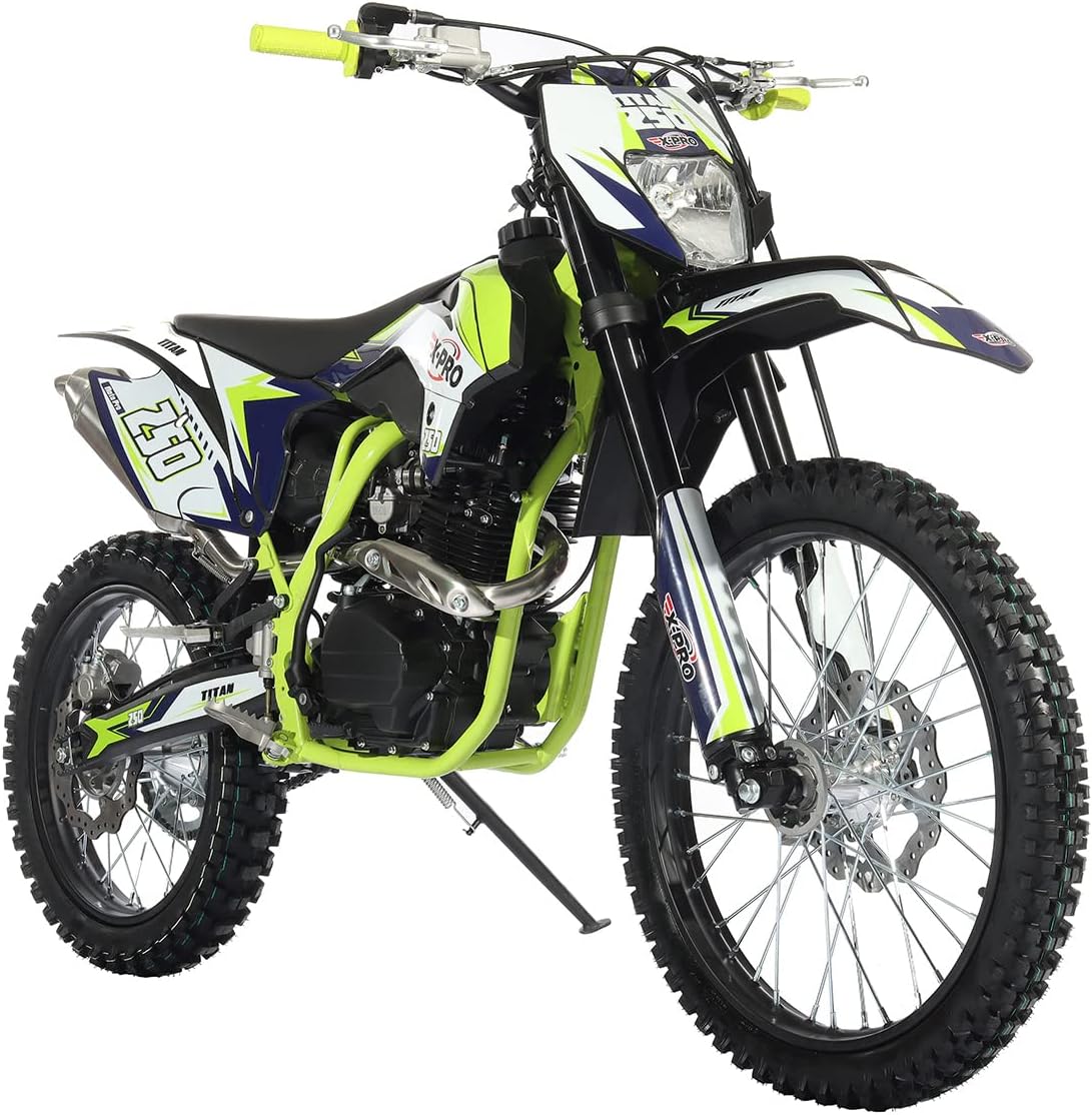 X-PRO 250cc Dirt Bike Zongshen Brand Engine, 5-Speed Manual Transmission, Electric/Kick Start! Big 21"/18" Wheels!