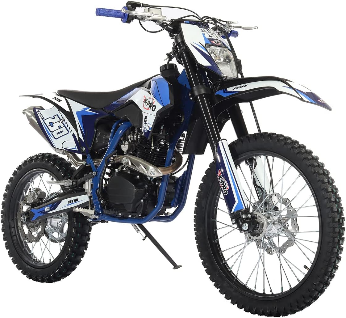 X-PRO 250cc Dirt Bike Zongshen Brand Engine, 5-Speed Manual Transmission, Electric/Kick Start! Big 21"/18" Wheels!