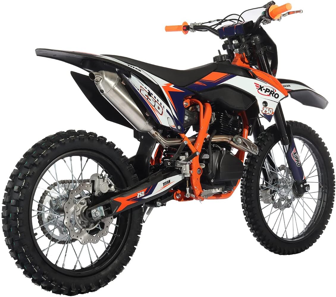 X-PRO 250cc Dirt Bike Zongshen Brand Engine, 5-Speed Manual Transmission, Electric/Kick Start! Big 21"/18" Wheels!