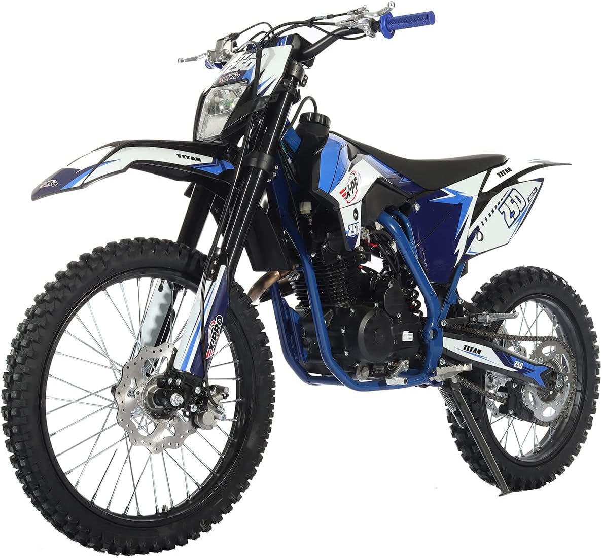 X-PRO 250cc Dirt Bike Zongshen Brand Engine, 5-Speed Manual Transmission, Electric/Kick Start! Big 21"/18" Wheels!