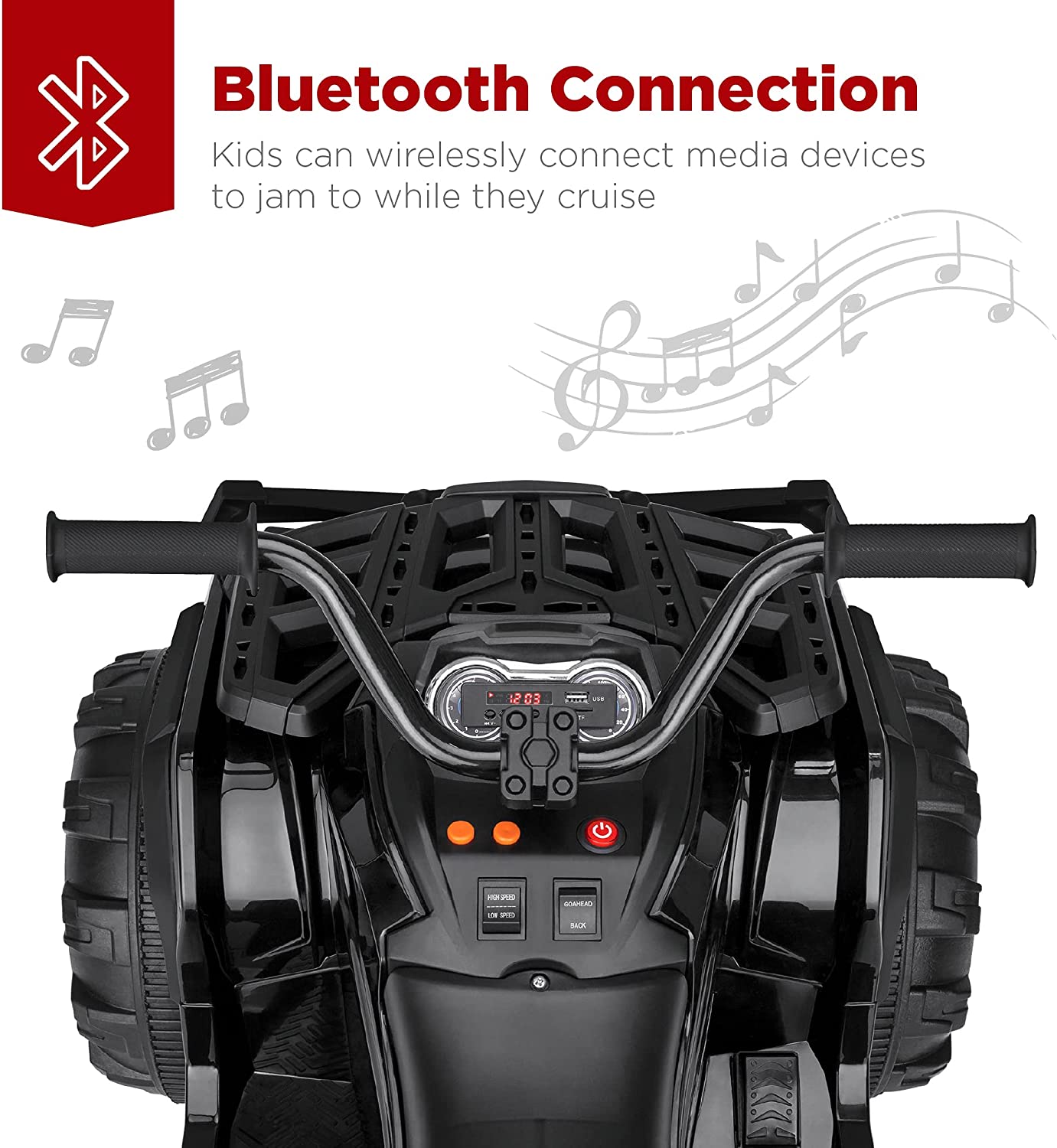 12V Kids Ride-On Electric ATV, 4-Wheeler