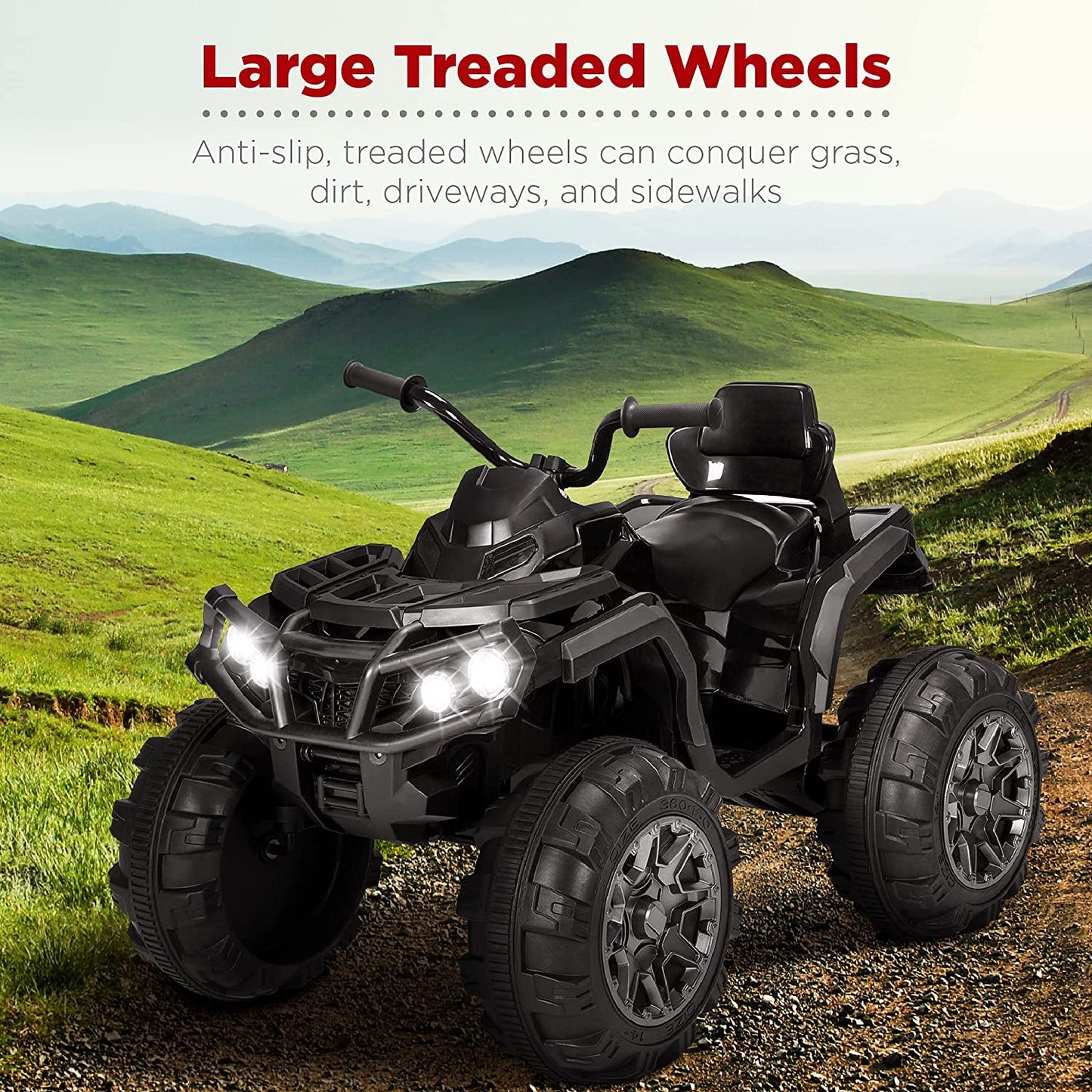 12V Kids Ride-On Electric ATV, 4-Wheeler