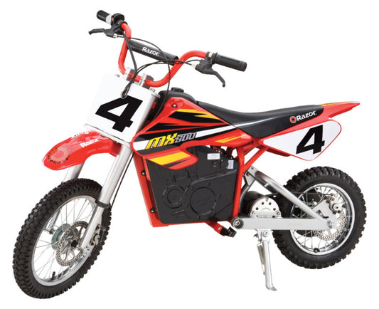 Razor MX500 Red Dirt Rocket High-Torque Electric Motorcycle Dirt Bike for Adult